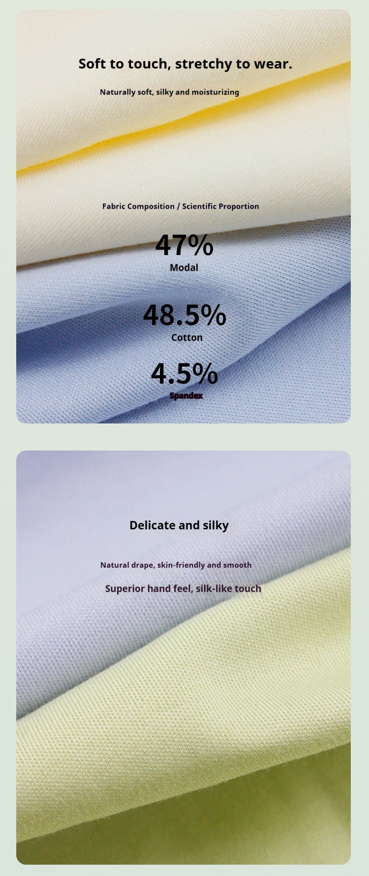 230GSM 40s LA treatment Lenzing Modal Cotton Interlock