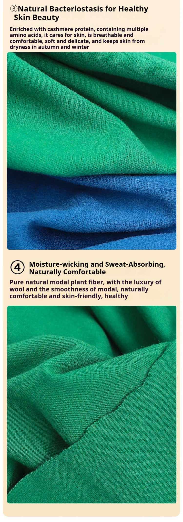 220g Modal-Wool Blend Knit Fabric with Cashmere Protein – Soft, Warm & Brushed Finish