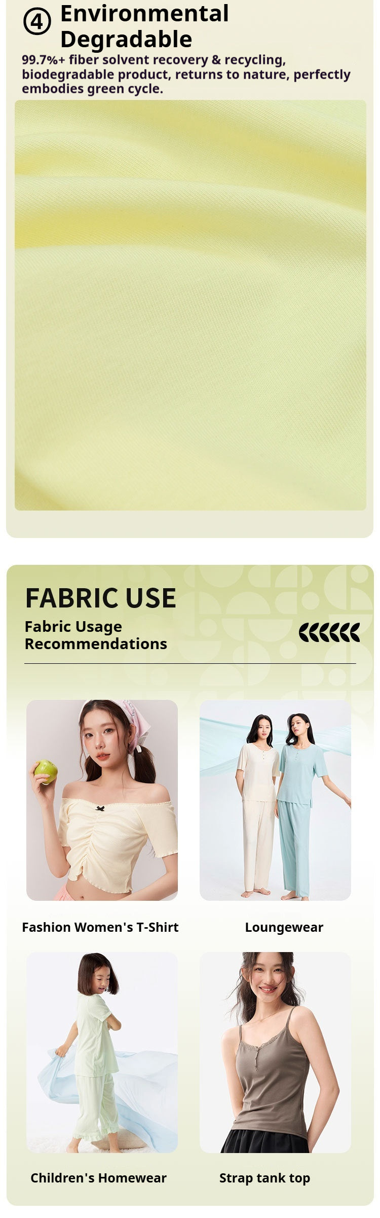 170g Tencel™/Cotton Stretch Knit Fabric – Soft, Breathable & Eco-Friendly for Kids’ T-Shirts, Underwear, Loungewear & Yoga Apparel