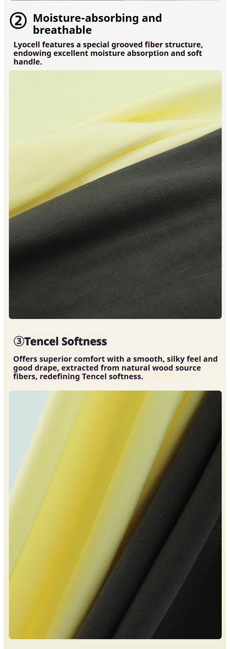 170g Tencel™/Cotton Stretch Knit Fabric – Soft, Breathable & Eco-Friendly for Kids’ T-Shirts, Underwear, Loungewear & Yoga Apparel