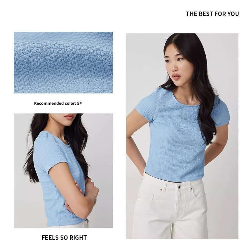 250gsm Bubble Crease Polyester Viscose Lady's Fashion Shirt Fabric